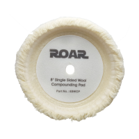 Roar 8'' Single Sided Wool Compounding Pad (White)