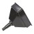 Large Black Plastic Funnel with Filter