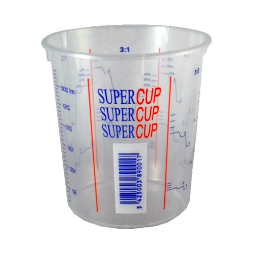 400ml Clear Plastic Mixing Cup (Calibrated to 340ml)
