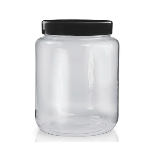 Polyjar Plastic Jar 500ml Clear 70mm Screw Cap