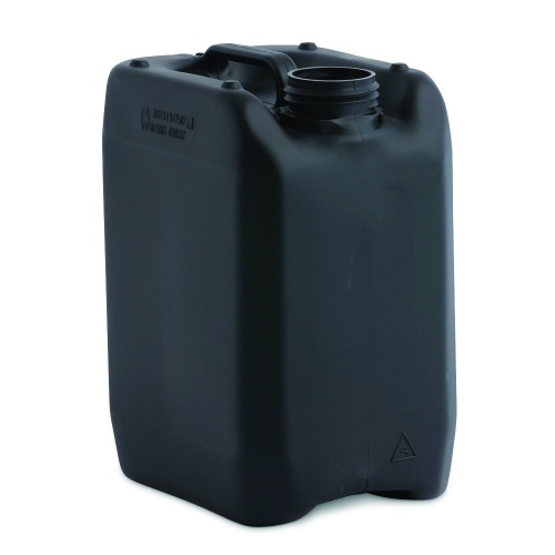 5 Litre Black HDPE Stackable Jerrican & TE/Tamper Evident 51mm Cap (Empty)