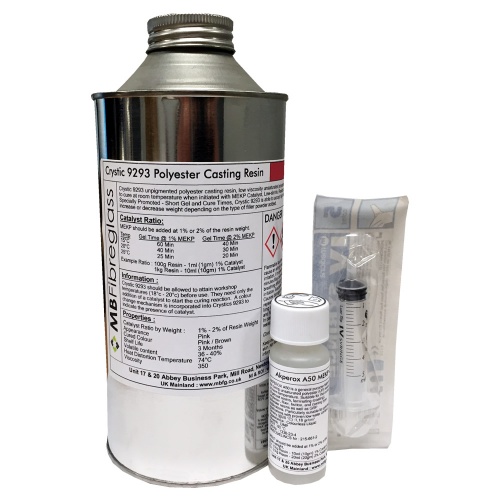 Crystic 9293 Polyester Casting Resin - 1kg - Includes Catalyst & Syringe