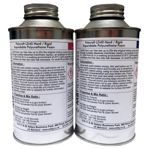 Polycraft LD40 Hard / Rigid Expandable Polyurethane Foam Easy Mix 1 to 1 mbfg.co.uk