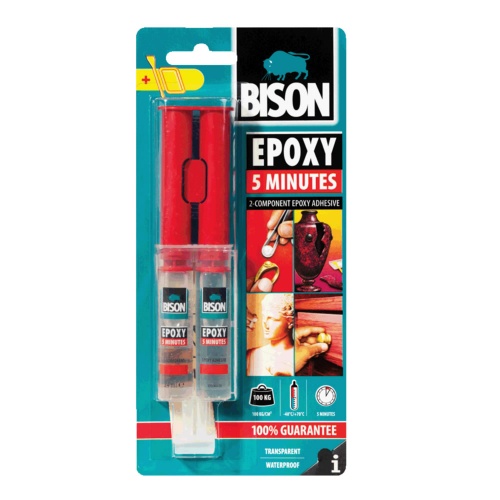 Bison Epoxy 5 Minutes Adhesive - Transparent - 24ml