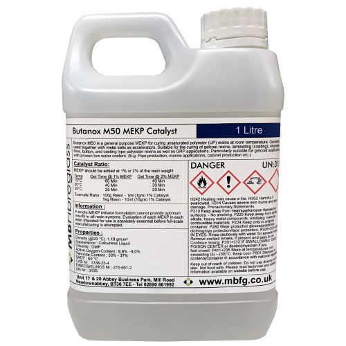 Butanox M50 Catalyst (MEKP) - 1 Litre