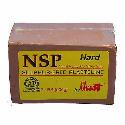 Chavant NSP - Hard - Brown - Sulfur-Free Plasteline - 2lb Block (906g)