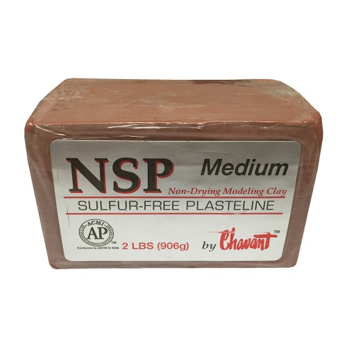 Chavant NSP - Medium - Brown - Sulfur-Free Plasteline - 2lb Block (906g)