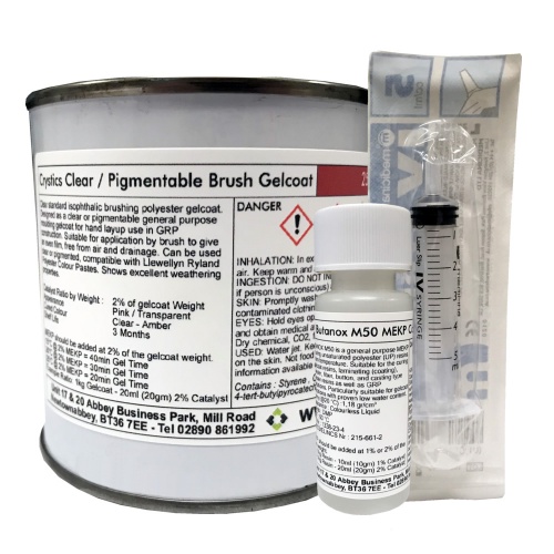 Crystic 65PA Clear / Pigmentable Brush Gelcoat - 250g