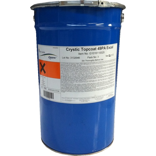 Crystic 49PA Non-Slip Brushing Topcoat / Clear Pigmentable - 25kg (No Catalyst)