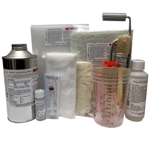 1Kg Fibreglass Repair Kit - Inc Material & Tools