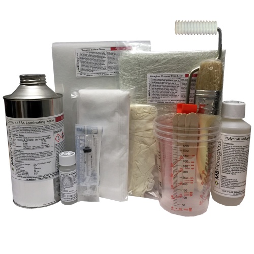 1m - 1Kg Fibreglass Repair Kit - Inc Material & Tools