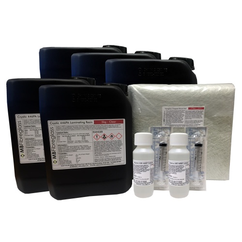 25kg Fibreglass Repair Kit - Resin & Fibreglass Kit (No Tools)