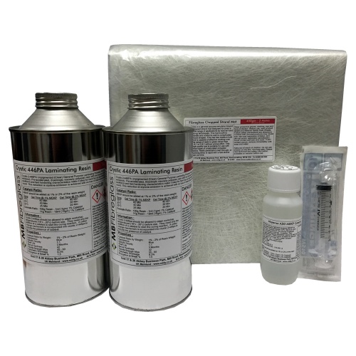 2Kg Fibreglass Repair Kit - Resin & Fibreglass Kit (No Tools)