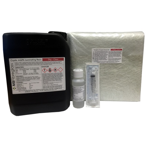 5Kg Fibreglass Repair Kit - Resin & Fibreglass Kit (No Tools)