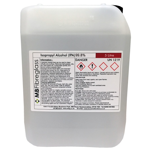 Isopropyl Alcohol (IPA) 99.8% - 5 Litre