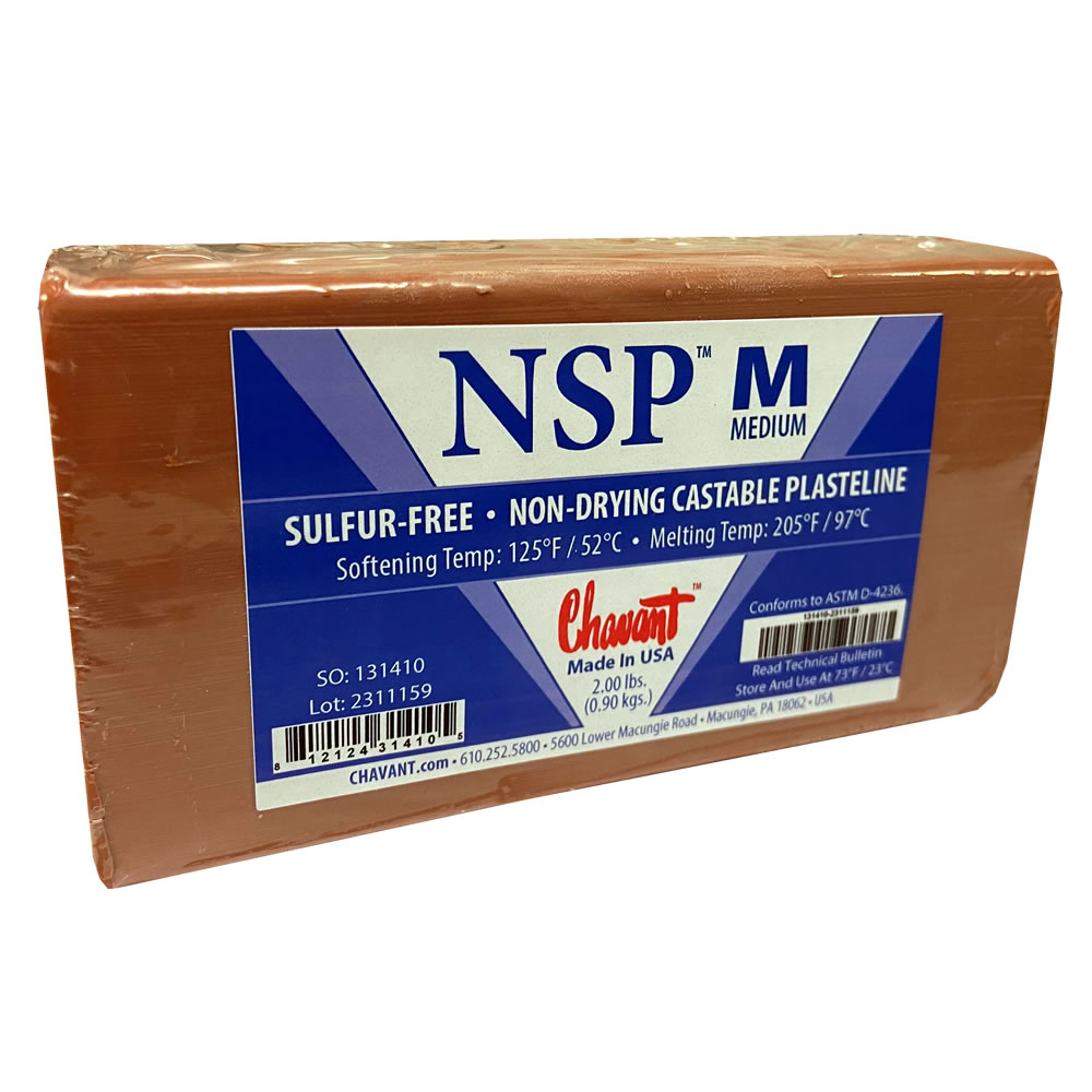 Chavant NSP Medium Brown Sulfur Free Plasteline 2lb Block 906g