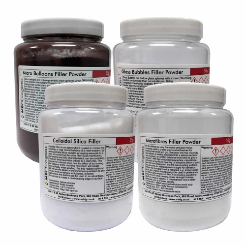 Filler Powder Multipack (Glass Bubbles, Microfibres, MicroBalloons, Silica)