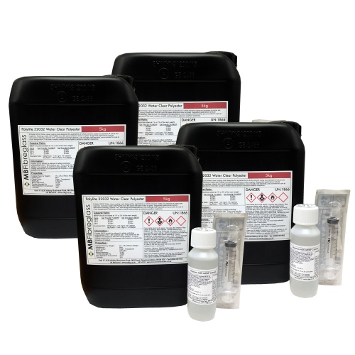 Polylite 32032 Clear Polyester Casting Resin - 20kg - Includes Catalyst & Syringe