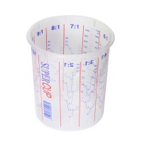 1300ml Clear Plastic Mixing Cup (Calibrated to 1100ml)