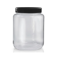 Polyjar Plastic Jar 500ml Clear - Including 70mm Lid