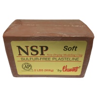 Chavant NSP - Soft - Brown - Sulfur-Free Plasteline - 2lb Block (906g)