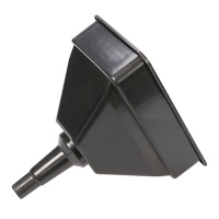 Large Black Plastic Funnel with Filter